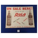 ROLA BEVERAGE CARD STOCK ADVERTISING PIECE