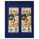 (2) SEPT 3, 2000 TICKET STUBS PITTSBURGH STEELERS