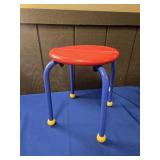 IKEA MADE IN ITALY RED AND BLUE KIDS STOOL