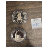 1986 LIBERTY  HALF DOLLAR COIN & BICENTENNIAL