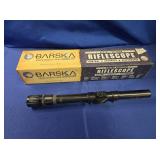 BARSKA 3-9 X 40 MM W/ RINGS SCOPE IN BOX & WEAVER