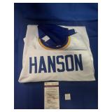 SIGNED JOHNSTOWN CHIEFS HANSON JERSEY W/JAMES