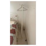 White metal hanging rack and oscillating fan lot