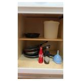Miscellaneous cookware, canister, Coke bottles