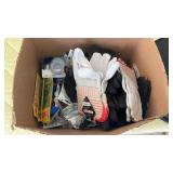 Miscellaneous gloves, box and cushions lot