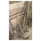 Large metal pry bars, and come along