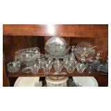 X37 pieces Crystal glassware lot
