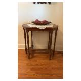 Wood entry table