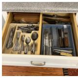 Miscellaneous silverware knives utensils lot