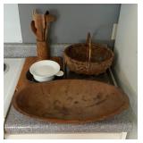 Cutting board pan basket, kitchen, decor lot