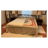 King size bed, x2 stands and dresser