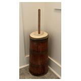 Wood butter churn