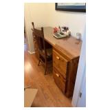 Custom-made cedar five drawer desk