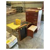 Dresser, end table, high chair