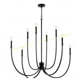 Malene 45.25 in. 8-Light Black Chandelier