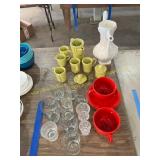 Glasses, tea set