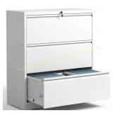 No Brand 3-Drawer White Metal 35.43in. Filer