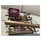 Harrow, wood post, hardware
