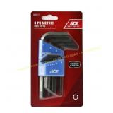 Ace Metric Short Arm Hex L-Key Set 9 pc & pliers