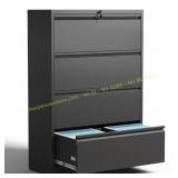 Unbranded 4-Drawer Black Metal File Cabinet