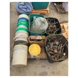 Buckets, golf club parts, metal art