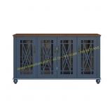 VEIKOUS Blue 34 in. H Accent Cabinet w/ Shelves
