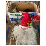 Santa hat, vases, home decor