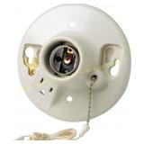 Lev Pull Socket, bulb, light mount & decorate wrap