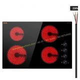 VEVOR Electric Cooktop 30 in. 4 Burners, 7200W