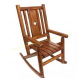 Honey Wood Rocking Arm Chair