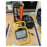 Belt sander, light, tool bag
