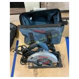 Bosch saw with bag