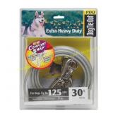 PDQ Silver Vinyl Coated XL Dog Tie Out Cable