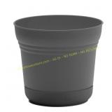 Bloem Saturn Planter 8.5H x 9.75W in., Charcoal