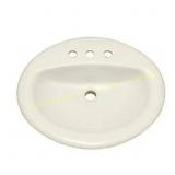 GLACIER BAY Drop-In Oval sink white