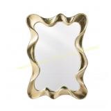 Glitzhome 25x34.25 in. Gold Foil Metal Frame Mirro