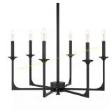 Hampton Bay 6-Light Matte Black Chandelier