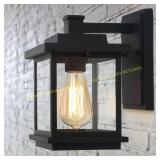 LNC Square Black Outdoor Wall Lantern Sconce