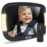 Onco LED Baby Car Mirror - 2 Light Modes