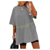 Remidoo Oversized Crewneck Tee, Short Sleeve XL