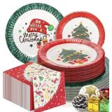 Noamus 150pc Christmas Tree Dinnerware Set