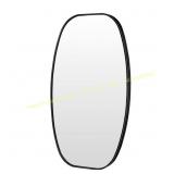 Sxiawe 24x36 in. Black Oval Wall Mounted Mirror
