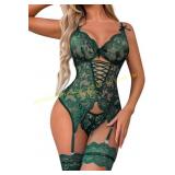 Donnalla Women Sexy Lace Lingerie Set Med