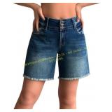 roswear High Waisted Frayed Denim Shorts XL
