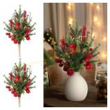 RoseCraft 2PCS Red Twig Branches 16.5Inch