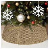 Sibosen Rattan Christmas Tree Collar, 26" x 9.8"
