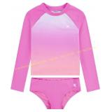 Hurley Girls Long Sleeve Rash Guard Swimsuit 3 T