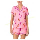 Kate Spade NY Short Sleeve Boxer PJ Set LG