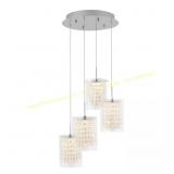 Artika Crystal Cube 17W LED Chrome Pendant Fixture