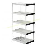 HDX 36x72in. 5-Tier Plastic Storage Shelving, Gray
